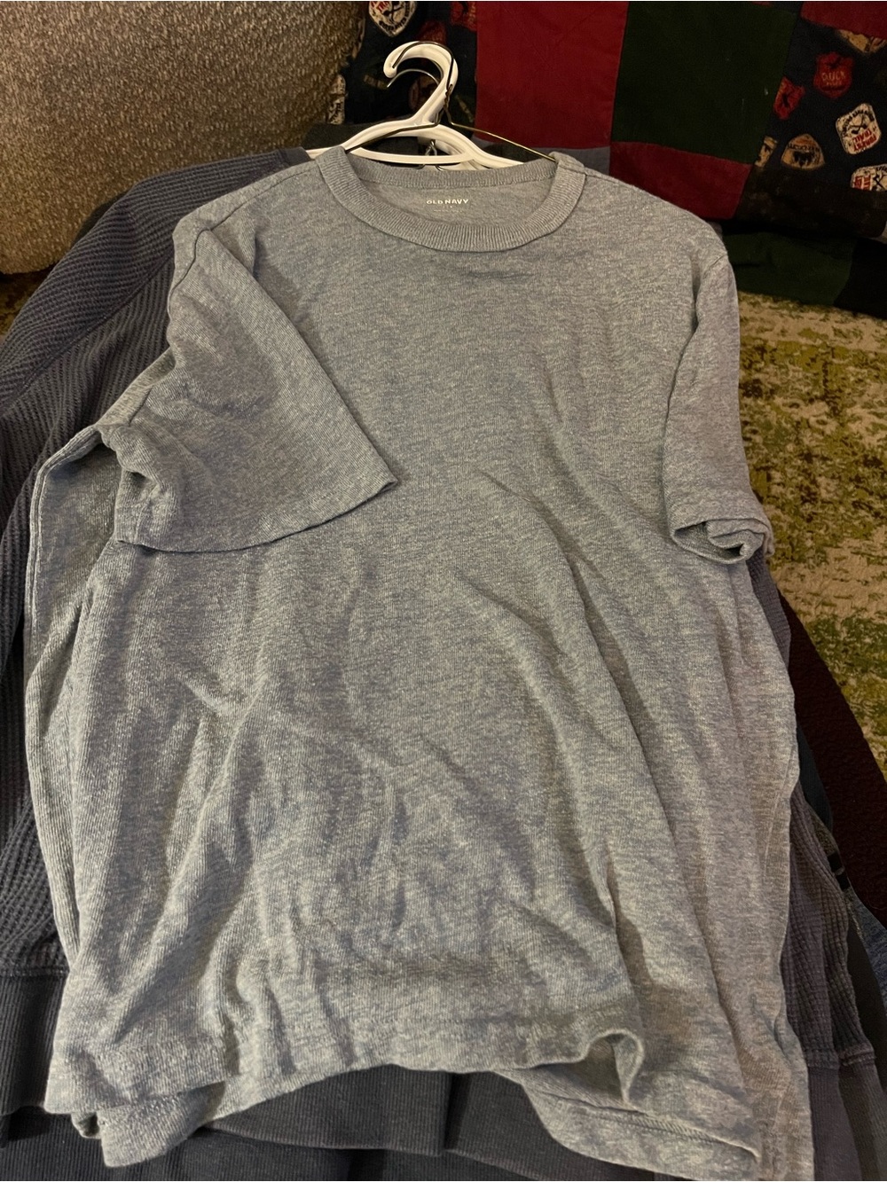 Old Navy Men's Light Heather Gray Short Sleeve Crewneck Tee